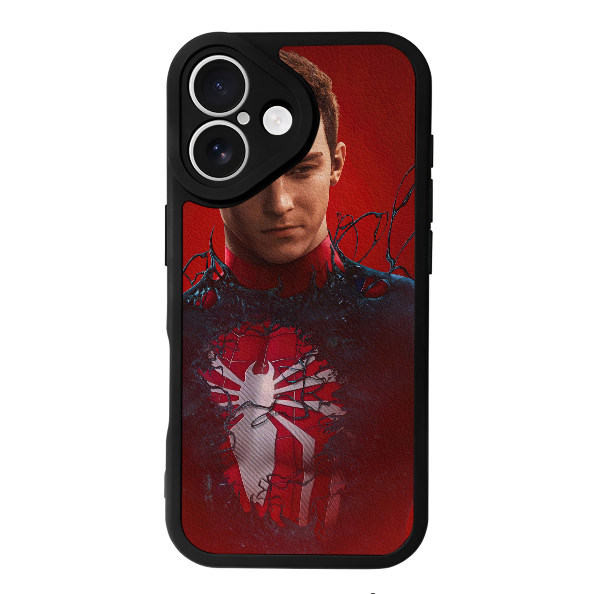 （画像用） Spider Man スパイダーマン 【iPhone 16シリーズ対応】シリコンスマホケース（レザー調） 材質：シリコン